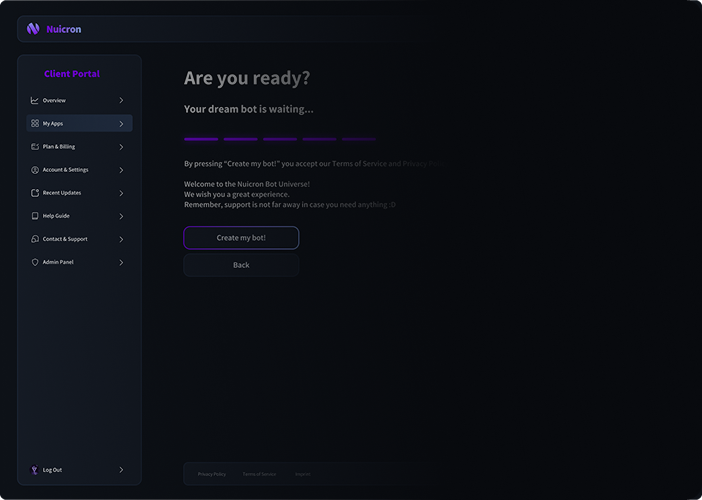 Nuicron dashboard preview